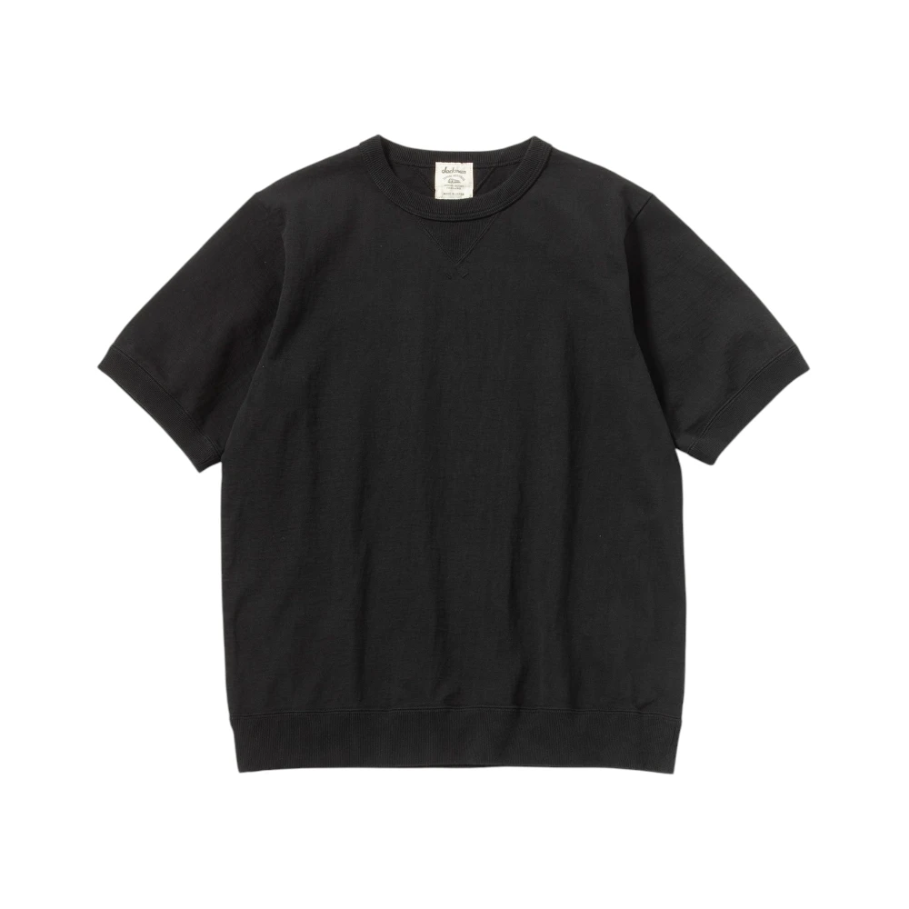 Jackman Dotsume Ribbed T-Shirt Black Front View