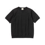 Jackman Dotsume Ribbed T-Shirt Black Front View