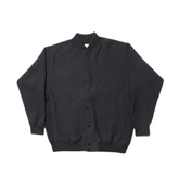 Front view of the Jelado Expedition Sweat Cardigan Black showing the button-front cardigan silhouette, deep black tone, and vintage-inspired casual design for Clothier & Sons.