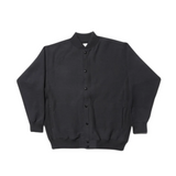 Front view of the Jelado Expedition Sweat Cardigan Black showing the button-front cardigan silhouette, deep black tone, and vintage-inspired casual design for Clothier & Sons.