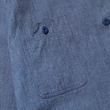Jelado Smoker Shirt Flake Navy Pocket Detail