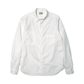 Front view of the Jelado Smoker Shirt White showing the classic work shirt silhouette, crisp white tone, and vintage-inspired design for Clothier & Sons.