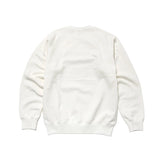 Back view of the J.Press Aaron Illust-Sweat Graphic Sweatshirt White highlighting clean construction and casual proportions for Clothier & Sons.