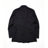 Back view of the J.Press High Twist Hopsack New Jacket 6B Blazer Navy highlighting clean back construction and tailored proportions for Clothier & Sons.