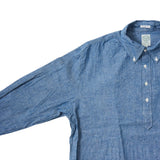 Keaton Chase USA L/S Pullover BD Shirt 5oz Indigo Chambray Sleeve Detail