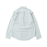 Keaton Chase USA L/S Pullover Classic Fit BD Shirt Supima Mixed Classic Oxford Green White Stripe Back View