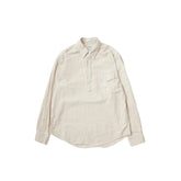 เสื้อเชิ้ตแขนยาว Keaton Chase USA รุ่น Classic Fit Pullover BD Shirt ผ้า Cotton สีเบจ