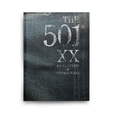 Front cover of the Levi’s 501XX A Collection Of Vintage Jeans Photo Book featuring a denim-textured cover and classic 501XX typography for Clothier & Sons.