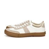 Front view of the Moonstar Fine Vulcanized Athletic Ace White showcasing its clean silhouette and classic court-inspired design for Clothier & Sons.