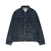 New Manual #001 T-Back Denim Jacket Indigo Front View