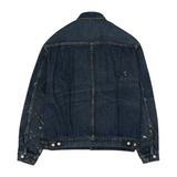New Manual #006 LV 2nd T-Back Jacket One Washed Indigo Back View