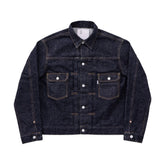 New Manual #006 LV 2nd T-Back Jacket One Washed Indigo Front View