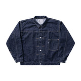 New Manual #029 WW II LV T-Back Jacket One Wash Dark Indigo Front View