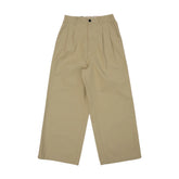 New Manual Chino Wide Trousers Beige Front View