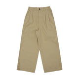 New Manual Chino Wide Trousers Beige Front View