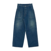 New Manual USN Denim Trousers Indigo Front View