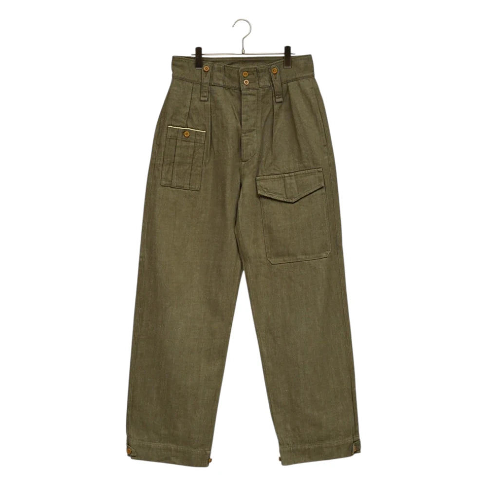 Nigel Cabourn British Army Pant Loose Green Front View