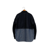 Back view of the Nigel Cabourn Utility Shirt Type 2 10oz Denim Indigo highlighting the back panel construction, stitching, and classic utility proportions for Clothier & Sons.