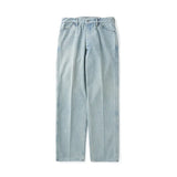 Front view of the Old Joe Flat-Back Jean Trouser 946 Indigo showing the straight leg silhouette, flat-back construction, and rich indigo tone for Clothier & Sons.