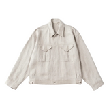 oatmeal old joe fly front arthur jacket front full view