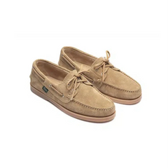 paraboot barth vel sand leather lace detail
