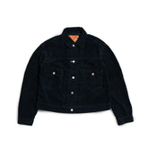 Front view of the Remi Relief 14W Corduroy 2nd Jacket in Black highlighting its vintage-inspired silhouette and premium corduroy craftsmanship for Clothier & Sons.