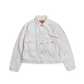 Front view of the Remi Relief 14W Corduroy 2nd Jacket in Off White highlighting its vintage-inspired silhouette and premium corduroy craftsmanship for Clothier & Sons.