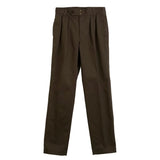 Front view of the Soundman Clarke 294M-902 trousers in army green featuring a clean tailored silhouette and classic design.