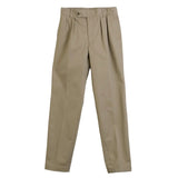 Front view of the Soundman Clarke 294M-902 trousers in grey and beige featuring a clean tailored silhouette and classic design.