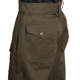 Pocket detail of the Soundman Olson 534M-961B Trousers Olive Green showing side pocket construction and stitching finish for Clothier & Sons.