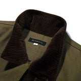 Standard Types ST121 Swedish Jacket HBT Green Collar Detail