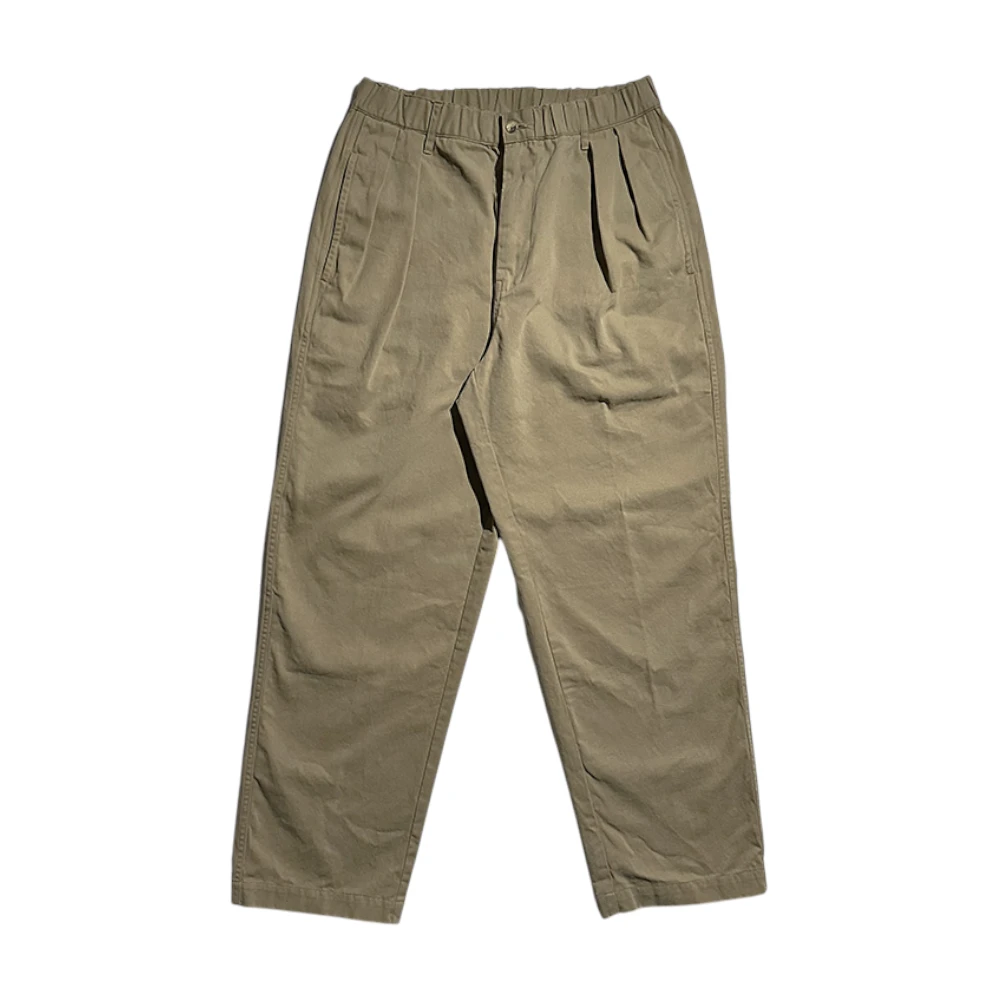 Front view of the Sugar & Co. SGR-PT12 Daddy’s Chino Beige showing the relaxed straight silhouette, beige tone, and classic chino construction for Clothier & Sons.