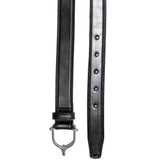 Tory Leather 1” Bridle Leather Spur Belt Black 2717 Front and Back View
