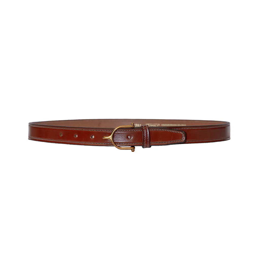 Tory Leather 1” Bridle Leather Spur Belt Oakbark 2351 Front View