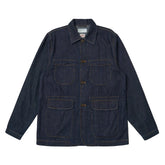 Universal Works Kaihara LT WT Denim Labour Jacket Indigo Front View