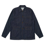 Universal Works Kaihara LT WT Denim Labour Jacket Indigo Front View