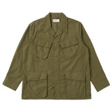 Universal Works Recycled Polytech Jungle Jacket Olive Front View