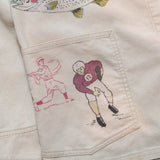 Fabric detail of the Westoverall AYD×WO Memorial Coveralls Off White revealing fabric texture, weave structure, and natural off-white character for Clothier & Sons.