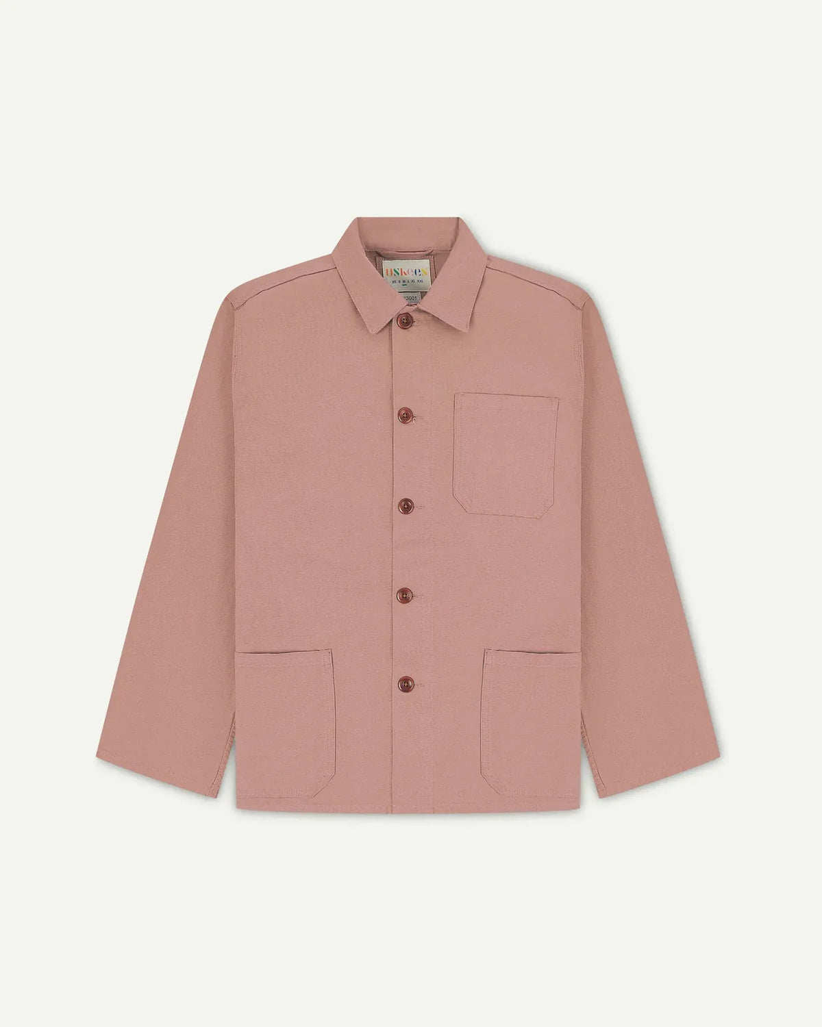 Uskees 3001 Buttoned Overshirt - Dusty Pink