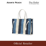 (Pre-Order) ADAM PEACH AP010 Shopper Bag Tote Bag Multi Stripe