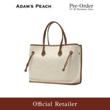 (Pre-Order) ADAM PEACH AP010 Shopper Bag Tote Bag Beige Herringbone