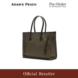 (Pre-Order) ADAM PEACH AP010 Shopper Bag Tote Bag Khaki Herringbone