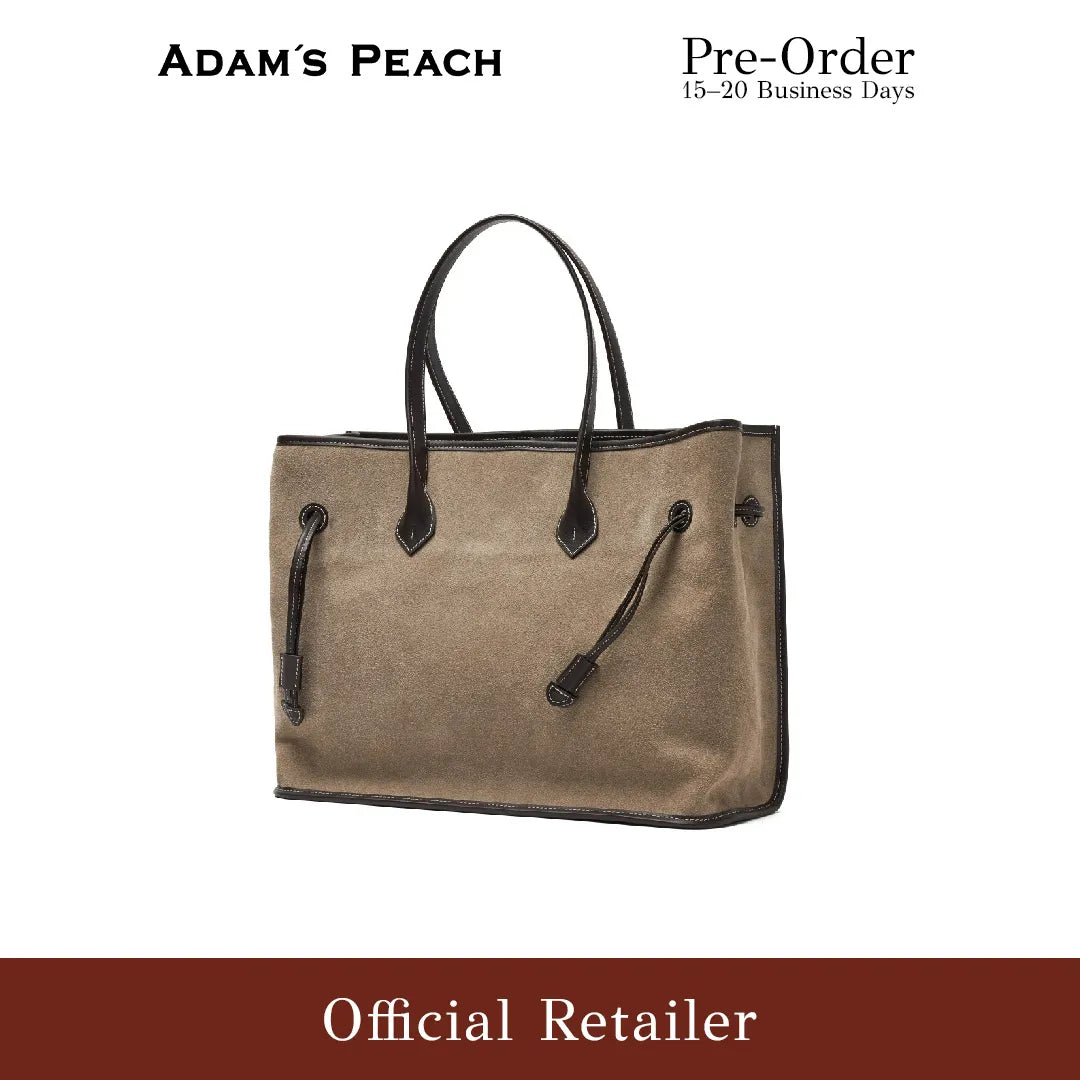 (Pre-Order) ADAM PEACH AP010 Shopper Bag Tote Bag Beige Suede