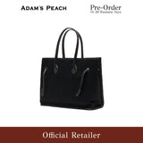 (Pre-Order) ADAM PEACH AP010 Shopper Bag Tote Bag Black Herringbone