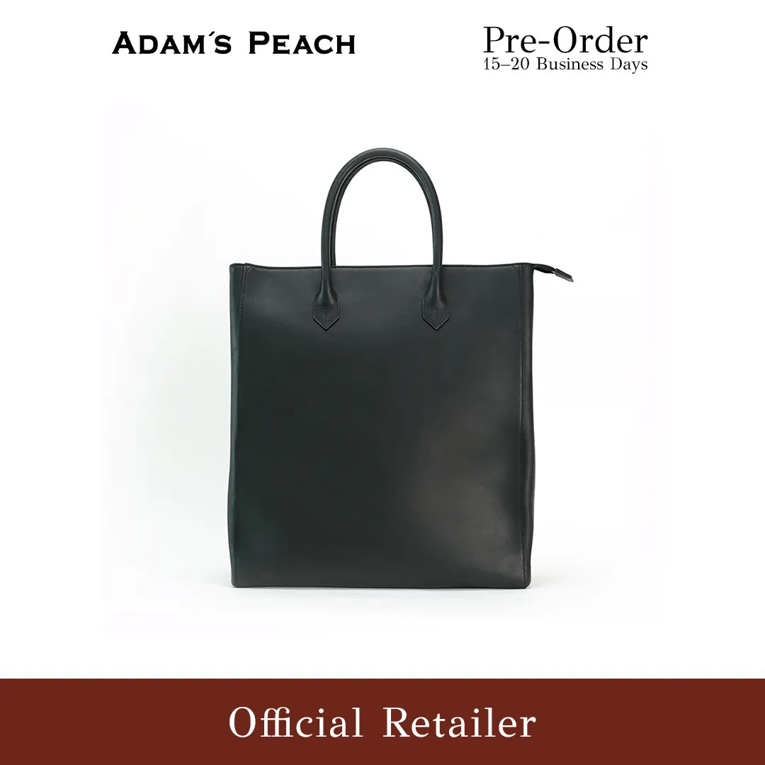 (Pre-Order) ADAM PEACH AP057 All Black Leather Tote bag