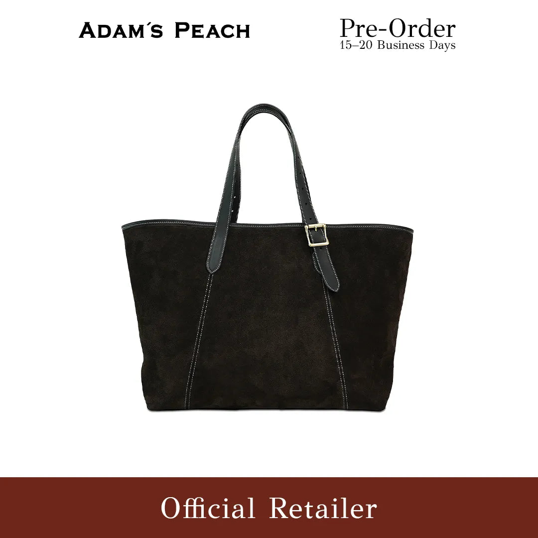 (Pre-Order) ADAM PEACH AP058 Brown Suede Tote bag