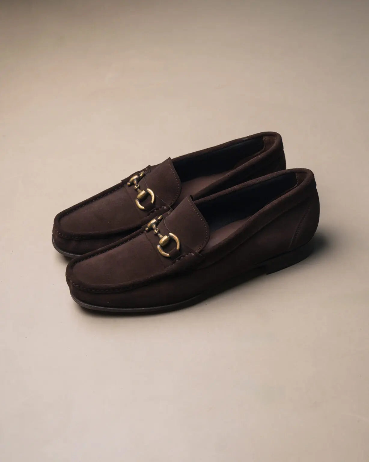 Berwick Horse Bit Loafer Suede – Dark Brown