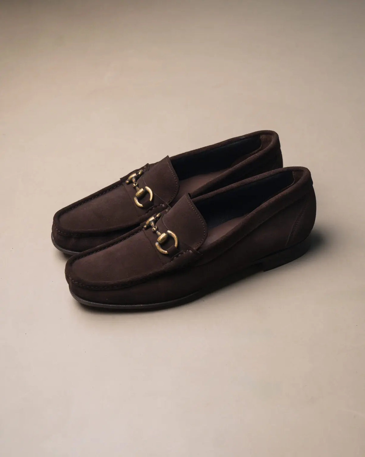 Berwick Horse Bit Loafer Suede – Dark Brown