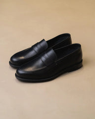 Berwick Penny Loafers Box Calf – Black