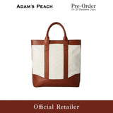 (Pre-Order) ADAM PEACH Beige Canvas D.L Tote Bag